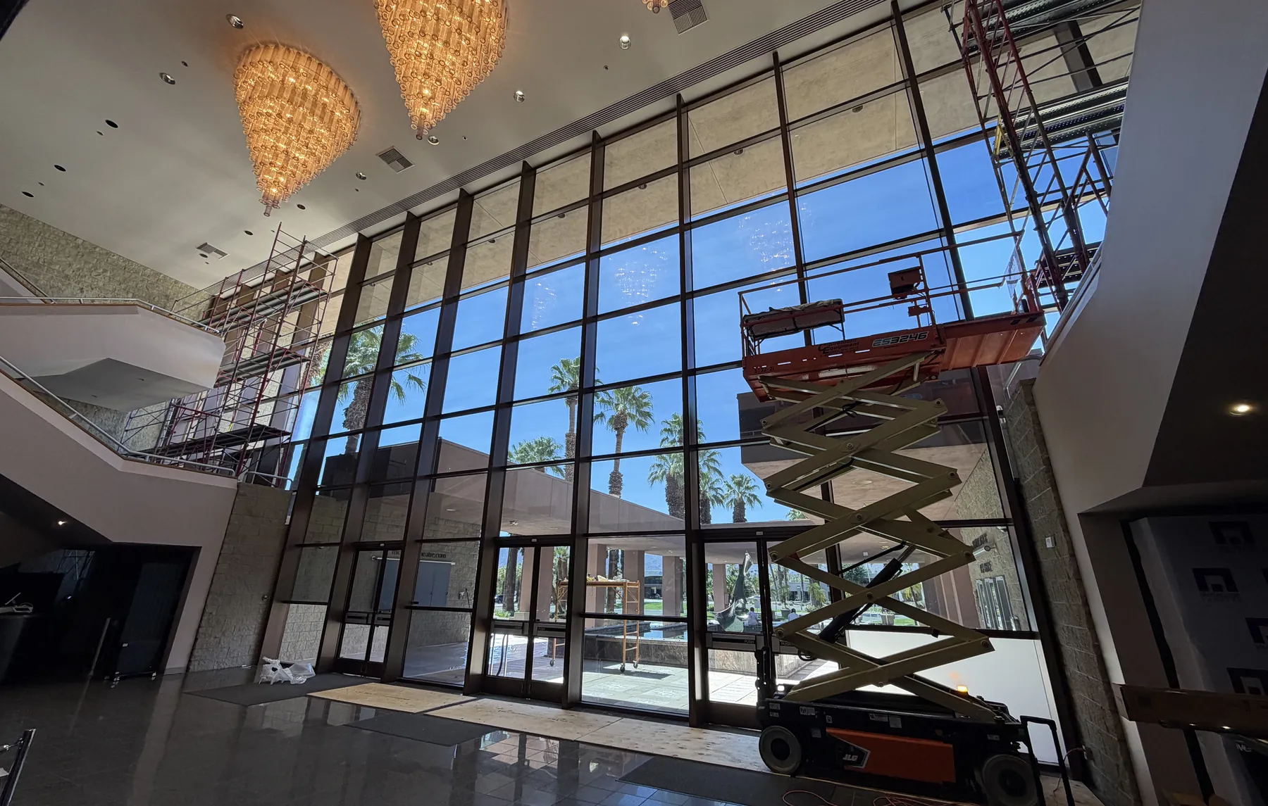 San Diego lobby curtain wall